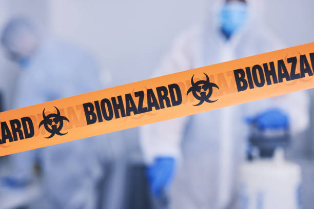 Professional Biohazard Cleanup technician working in Hatley, WI